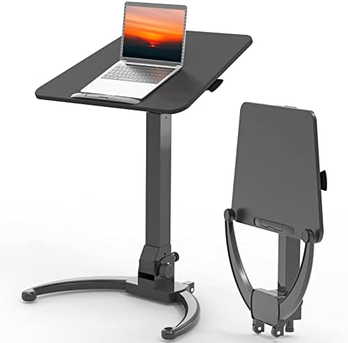JOY worker Foldable Standing Desk, 90° Tilt Height Adjustable Desk, Black