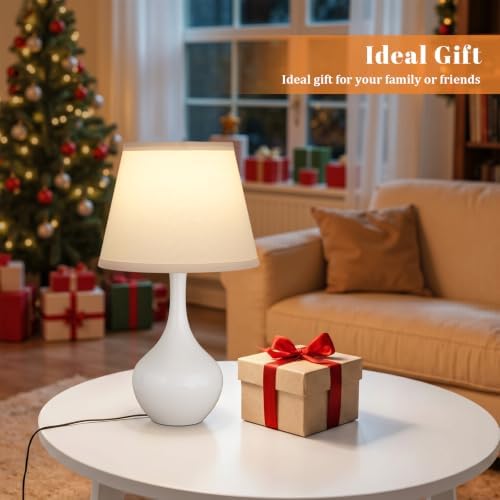 16.1" Touch Table Lamp for Nightstand, 3 Way Dimmable Small Bedroom Lamp