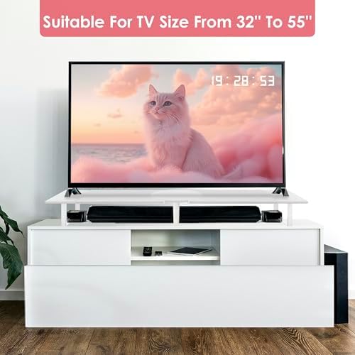 Across-Star Dual-Monitor Stand for Desk - Large Adjustable Length and Angle Riser for 2 Monitors, Double Computer Desktop Organizer, Shelf for TV, Laptop, Printer