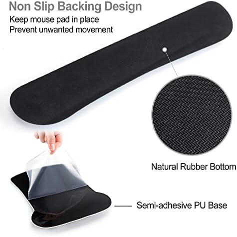 Keyboard Wrist Rest Mouse Pad Support, ToLuLu Gel Ergonomic Mouse Pads for Computer Laptop PC, Comfortable Durable Mousepad Keyboard Wrist Rests for Easy Typing Pain Relief, Moon & Sun