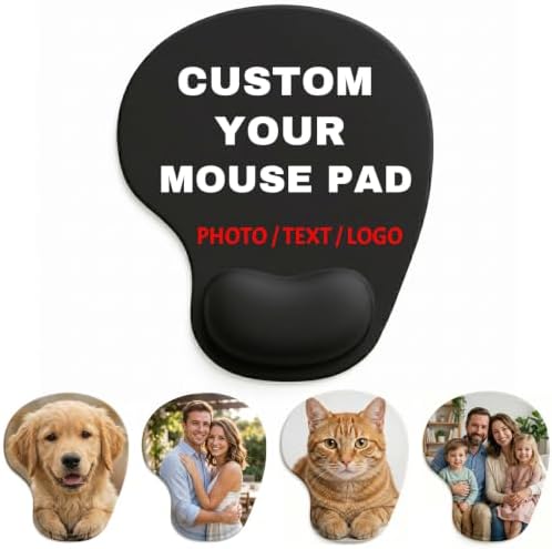Custom Mouse Pad with Wrist Rest,Personalized Photo Ergonomic Mouse Pad