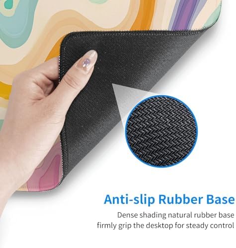 Abstract Aesthetic Desk Mat Desktop,Gaming Mouse Pad Long Cute Desk Pads