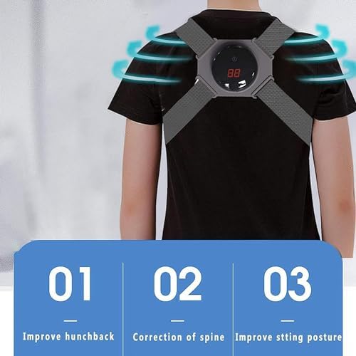 Corrector Smart Posture Monitor Posture Reminder Belt For Men And Women With Vibration Support Straightener Improves Posture And Pain Relief For Spine,Back Neck And Shoulder ( Color : Button Models )