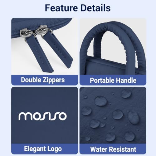 MOSISO Laptop Case 13.3 inch, 13-13.3 inch Laptop Sleeve, Haze Blue
