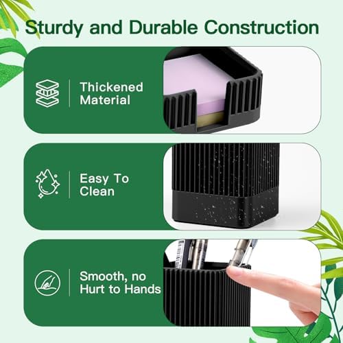 Aesthetic Desk Organizer Set,3-Piece Sturdy Plastic Office Accessories