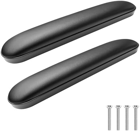 Wheelchair Armrest Pads, Premium Wheelchair Arm Pads, Wheelchair Armrest Replacement Accessories, Black (1 Pair) Compatible with All Brands(13-7/8")