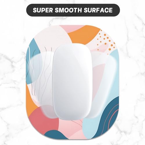 Small Mouse Pad, 6 x 7 Inch, Oval Mini Mouse Pad with Non-Slip Rubber Base for Laptop Wireless Mouse Keyboard Tray Mousepad, Color Abstract