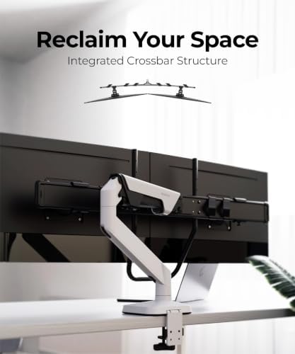 Modernsolid Dual Monitor Arm Desk Mount for Two 17-32 Inch Screens