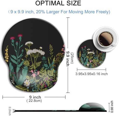 Ergonomic Mouse Pad with Wrist Rest Support,Gel Mouse Pads for Desk