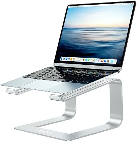 Urmust Laptop Stand for Desk, Silver, Up to 15.6" Laptop