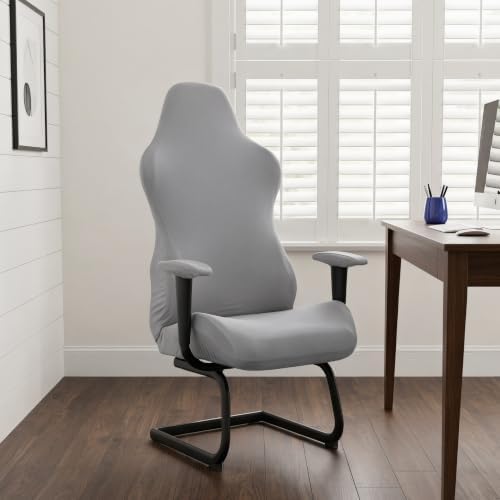 Deisy Dee Gaming Chair Cover, 4-Piece Stretch Computer Chair Slipcover with Armrest Cover, Universal Polyester Spandex Washable Chair Protector for Racing Office Reclining Chair