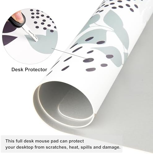 QIYI PU Leather Large Mouse Pad, Waterproof Desk Mat, 31.5" x 15.7", Sketch