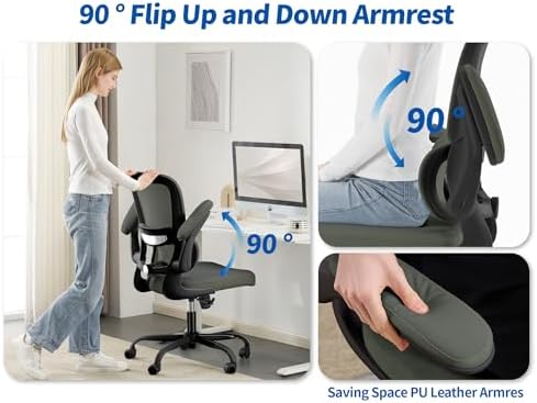 TRALT Ergonomic Office Chair Desk Chair with Adjustable Lumbar Support