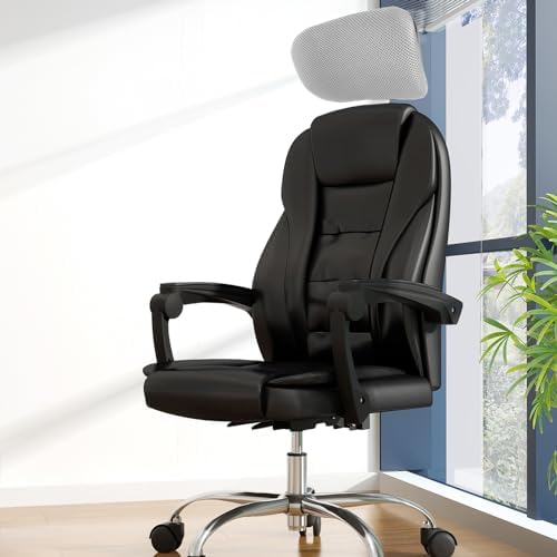 Tofficu Adjustable Clip-on Headrest Attachment for Office Chair Neck Height Enhancer Ergonomic Support Comfortable Desk Chair Head Pillow 10.43X9.44X4.13 Inch