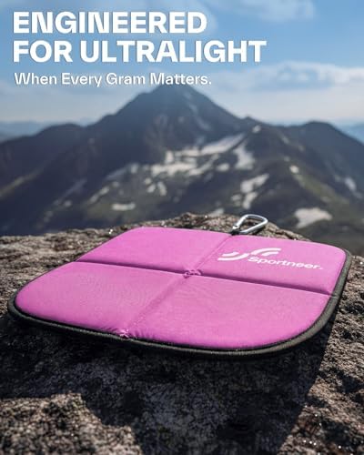 Sportneer Sitting Pad, Lightweight Waterproof Folding Seat Pad for Backpacking, 15.75'' x 15.75'' Portable Camping Seat Mat for Hiking, Picnics & Outdoor Use