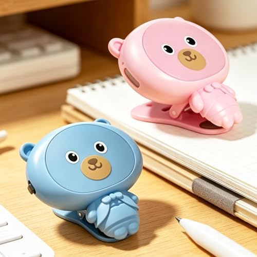 Posture Reminder with Voice Alert, Rechargeable Clip-On Distance Alarm & Study Timer (Pink)