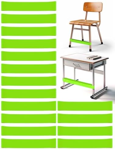16 Pack Chair Bands for Kids with Fidgety Feet, ADHD Tools for Kids, Improve Focus & Reduce Restlessness, Chair Bands for Sensory ADHD ADD Autism - Classroom & Home Must Haves (Green)