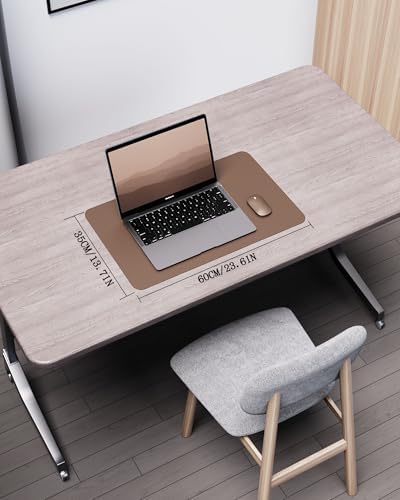 YSAGi Double-Sided Cork PU Leather Waterproof Desk Pad Protector for Office