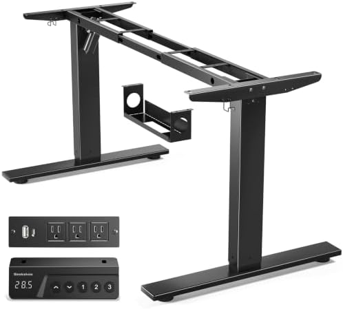 SIAGO Dual Beam Standing Desk Frame for 44-75" Desktops - 220 lbs Capacity