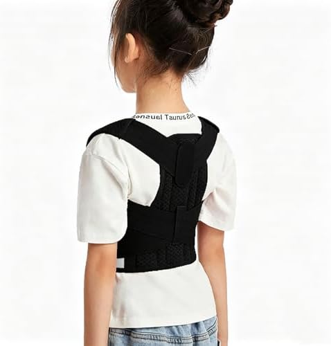 Back Brace Posture Corrector Kid Teenagers,Adjustable Upper Back Straightener Lumbar Support Belt for Hunchback Correction Pain Relief,Breathable Spine Support Brace Spine Corrector