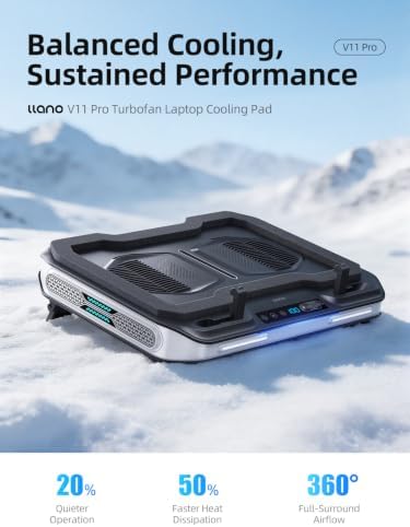 llano V11 Pro Laptop Cooling Pad, Gaming Laptop Cooler RGB Laptop Fan