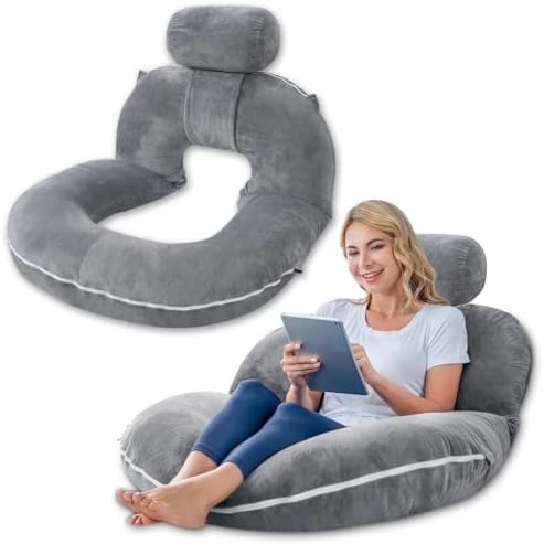 INSEN Reading Pillow, Back Pillow for Sitting in Bed and Couch, Gaming Pillow for Adults, Sit Up Support for Bed