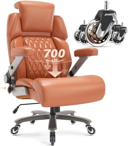Big and Tall Office Chair 700lbs, Ergonomic High Back Computer Desk Chair