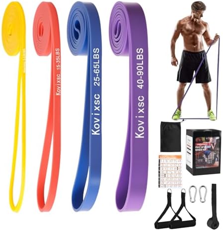 Resistance Exercise Bands Set Pull Up Assist Workout Fitness