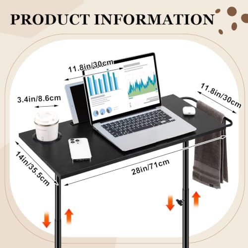 Weysat Walking Pad Desk, Adjustable Height Treadmill Desk, 31.5"-47.2"