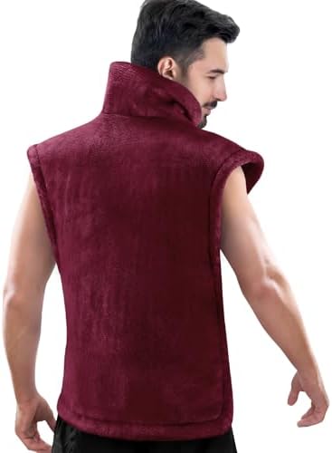 RENPHO King Size Heating Pad for Back, 24"x37", Dark Red