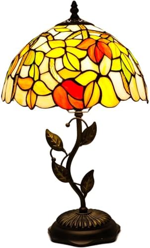 Tiffany Table Lamp Flower Style Stained Glass Lamp