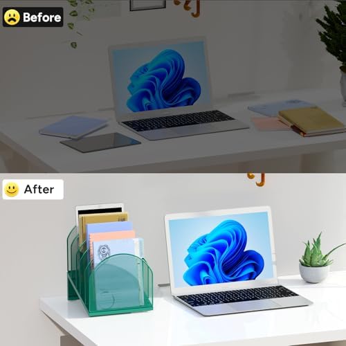 5-Section Desk File Organizer