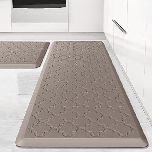 Kitchen Mat 2 PCS Cushioned Anti-Fatigue Floor Mat Standing Mat for Kitchen