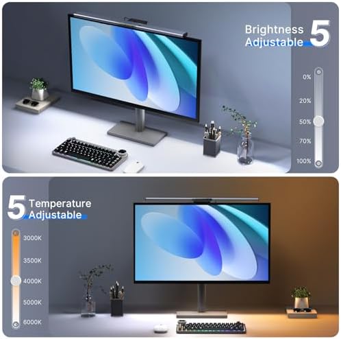 Syrinx LED Monitor Light Bar, 16.7" Computer Monitor Lamp with Backlight