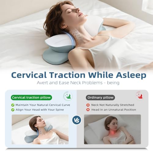 Butterfly Cervical Neck Pillow for Sleeping, Ergonomic Memory Foam Pillow