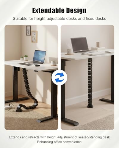Under Desk Vertebrae Cable Management Spine Fit for Sit Stand Desk