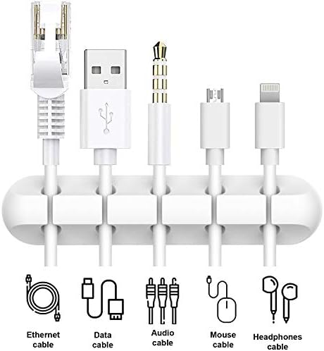 INCHOR Cord Organizer for Desk, White Cable Organizer Cable Clips 2 Pack