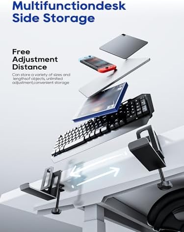 NODOCA Laptop Storage for Desk, Vertical Laptop Stand for Desk, MacBook Vertical Stand, with Headphone Holder, Desk Side Storage for MacBook/Surface/Samsung/HP/Dell[M, White]