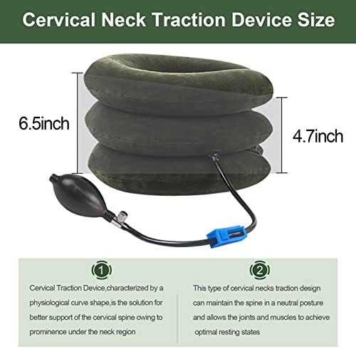 Cervical Neck Traction Device, Inflatable Neck Extended Traction Stand