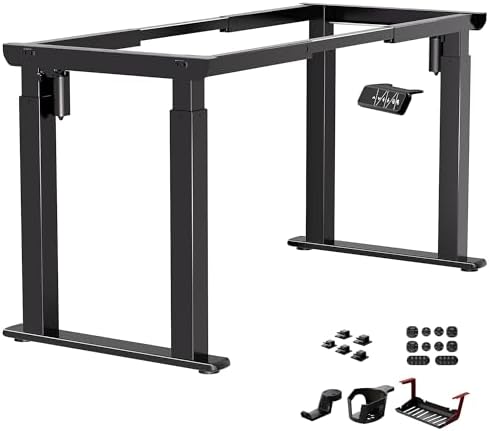 JWX Heavy Duty 4-Leg Standing Desk Frame, Dual Motor, 330 lb Capacity