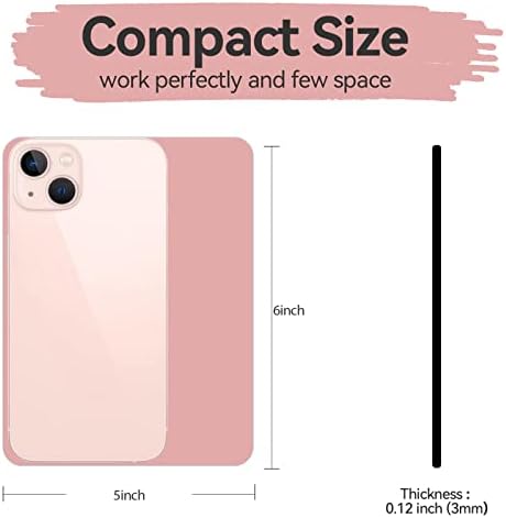 Small Rectangular Mouse pad , only Takes up Mouse Space, Universal Mini Mouse pad Portable Waterproof, with Non-Slip Glue Base, DarkPink 5X6 inches, dark pink