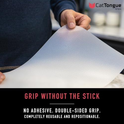 CatTongue Grips 8"x12" Non-Slip Grip Pad, Non-Adhesive, Clear, 1-Pk