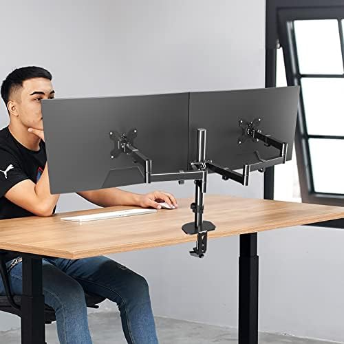 Pholiten Dual Long Monitor Stand Desk Mount for 13-32" Screen
