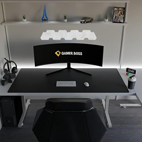 Gamer Boss - Gaming Mouse Pad - 72 x 36 Inches - 4mm Thick with Stitched Edges, Non-Slip Rubber Base, Premium Cloth Mousepad, Desk Mat for Laptop, Keyboard, Computer & PC (Mammoth, Black)