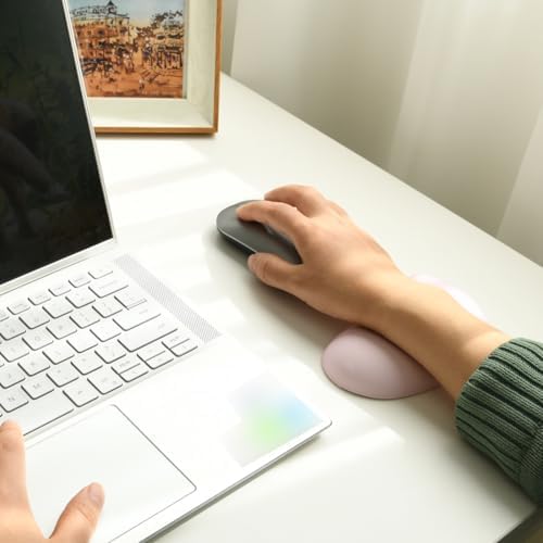 Ergonomic Mouse Wrist Rest Pad, Small Gel Mouse Keyboard Support Cushion Non-Slip Base, for Easy Typing and Wrist Pain Relief Office Computer, Laptop, PC Gaming (Pink)