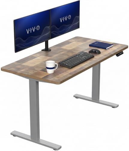 VIVO Reclaimed Wood 55 x 28 in Standing Desk, DESK-KIT-1G55P