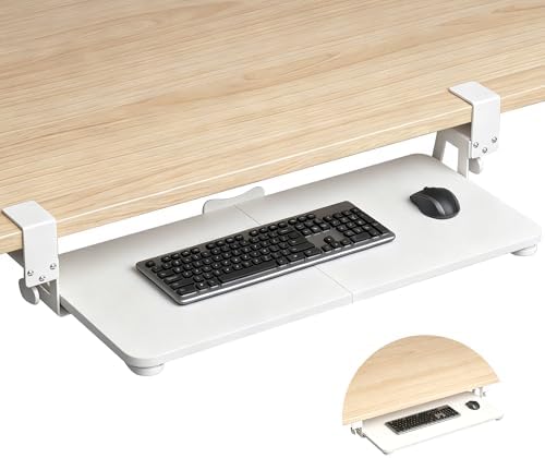 XINLEI Keyboard Tray Under Desk Large C-Clamp 25.6" x 11.8" Board