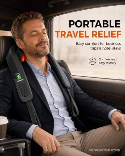 CooCoCo FSA Eligible Cordless Neck Massager with Heat