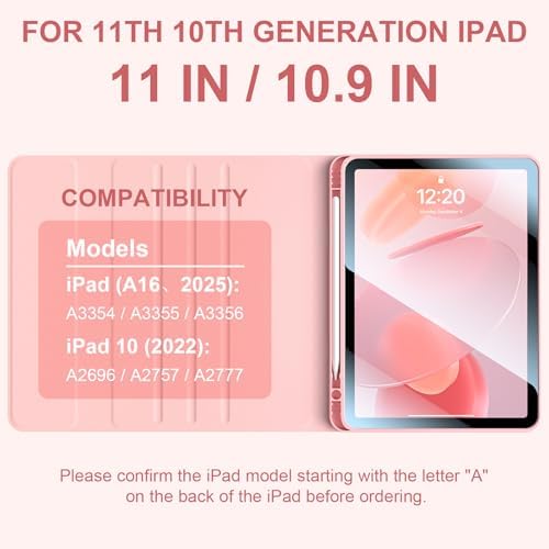 for iPad 11th(A16,2025) 10th Generation Case with Keyboard 10.9 inch