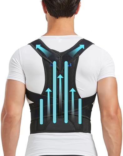 Back Brace Posture Corrector for Men and Women, Adjustable Back Straightener Support Belt Improve Posture, Back Neck Shoulder Supports for Pain Relief- Scoliosis, Hunchback Corrector （L